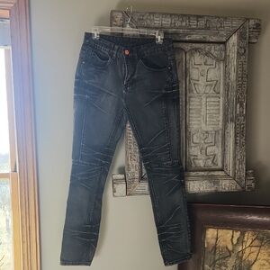 Women's Black Acid Wash Jeans Size 29